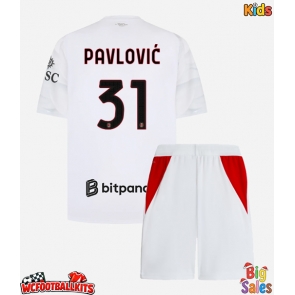 AC Milan Strahinja Pavlovic #31 Replica Away Stadium Kit for Kids 2026-27 Short Sleeve (+ pants)